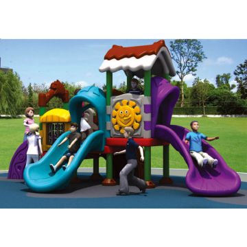 Parque de diversões ao ar livre equipamentos de playground plástico de (LE.QS.001)